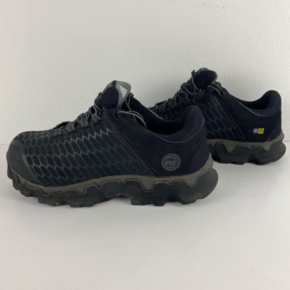 Timberland Pro Womens Powertrain Sport Work Shoes Black Steel Toe Size 8